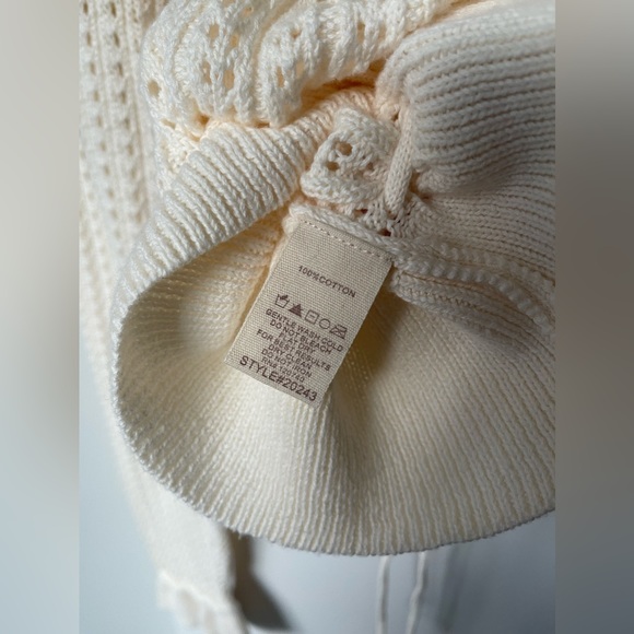 NWOT - Adored Vintage - A Way With Words - Tie Waist Cardigan - Cream - L - Picture 7 of 7